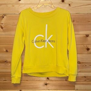 Calvin Klein Jeans Bright Yellow Crew Neck Sweater